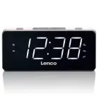Lenco radio pulkstenis, ar lielu displeju, balts Фото num