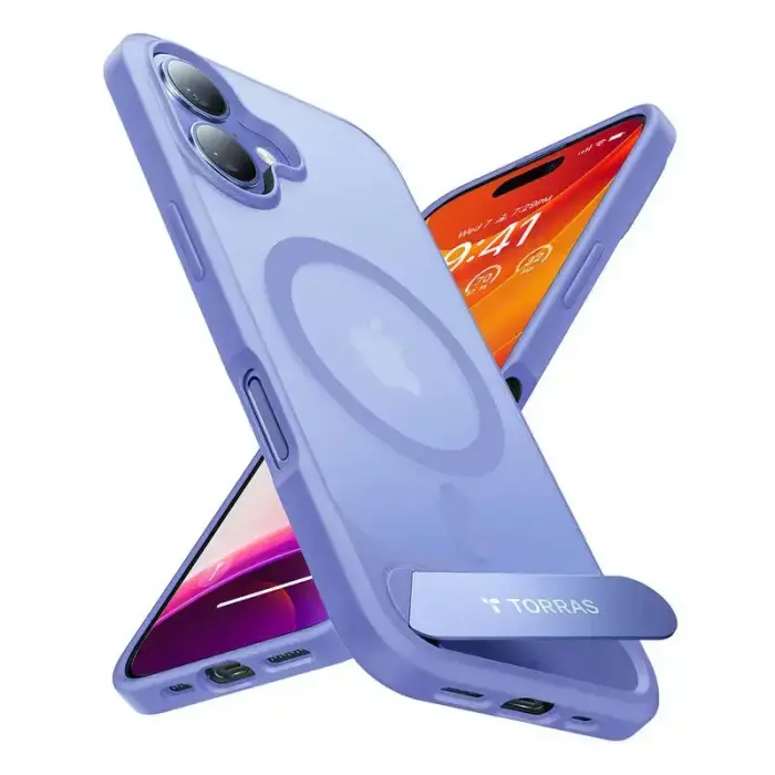 Torras Pstand Series Case for iPhone 16 (Blue) Photo