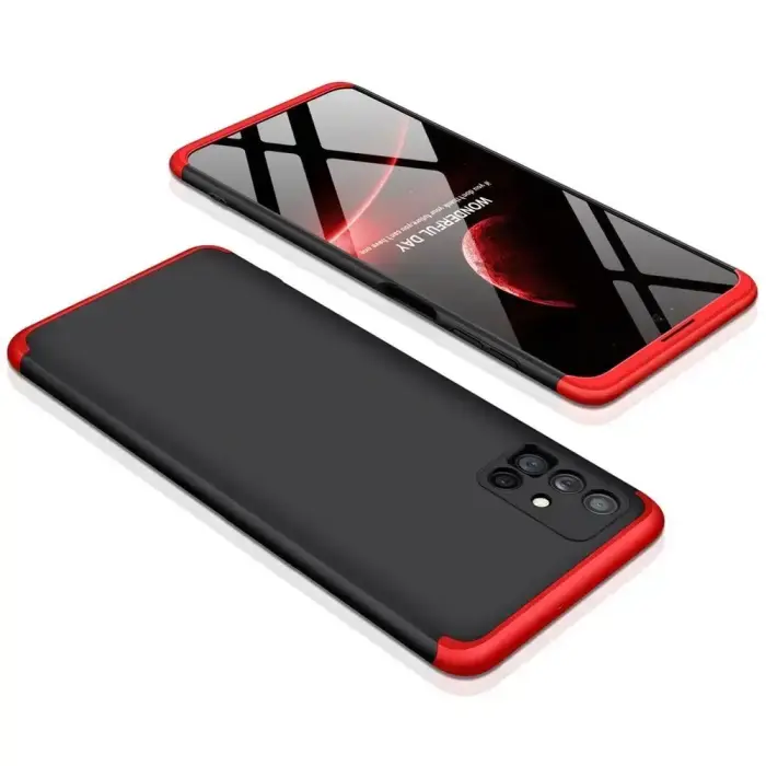 GKK 360 Protection Case Front and Back Case Full Body Cover Samsung Galaxy M51 black-red Photo
