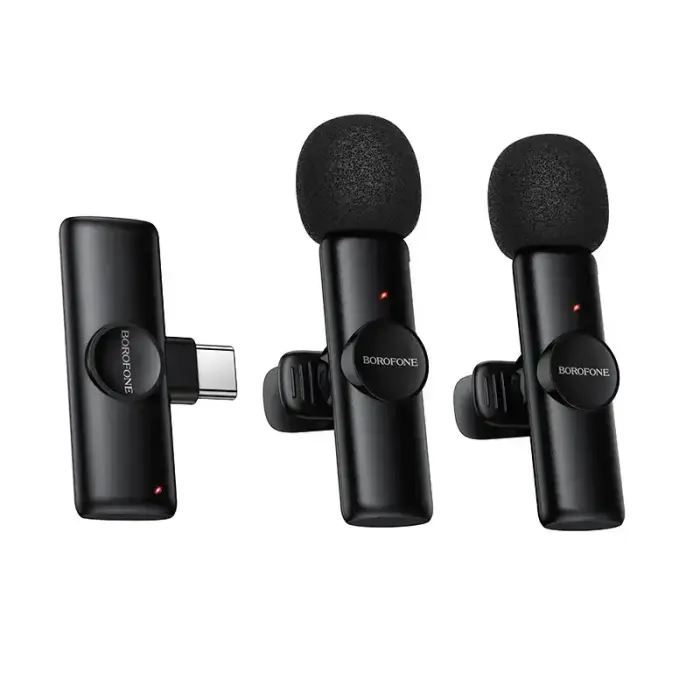 Borofone Lavalier wireless microphone BFK16A Winner Type C black - 2 pieces Foto 1