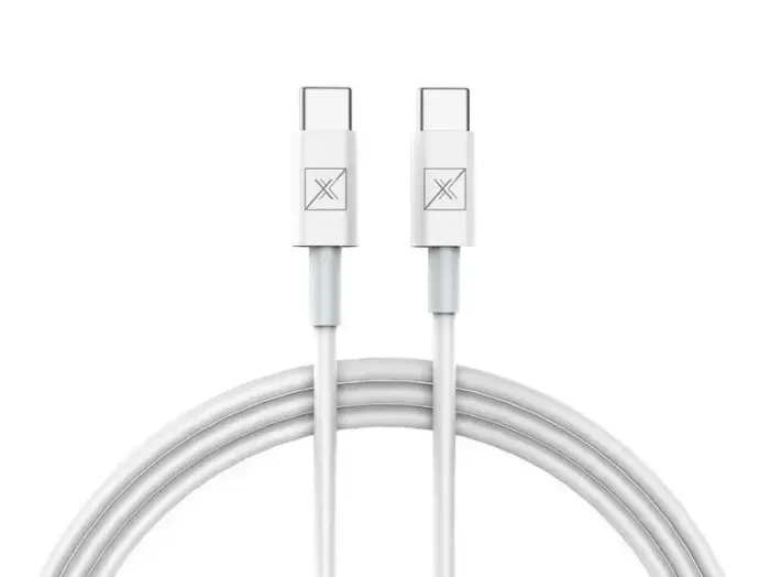 CAR CHARGER MX KAPPA 18W PD+QC, USB-A+C+ C/C CABLE 20W PD, WHITE Foto 2