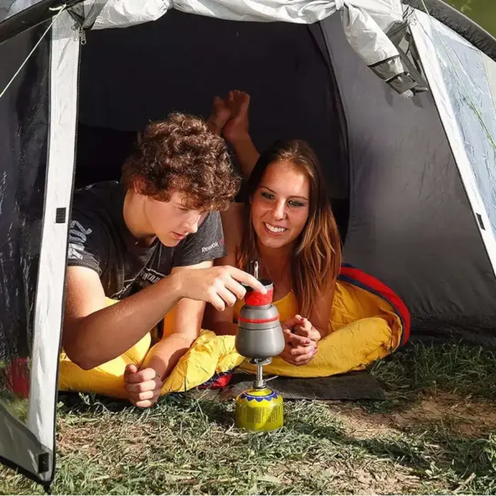 The lightest tourist stove for gas cartridges (valve or thread) HIKER 70gram 2.4kW Фото num