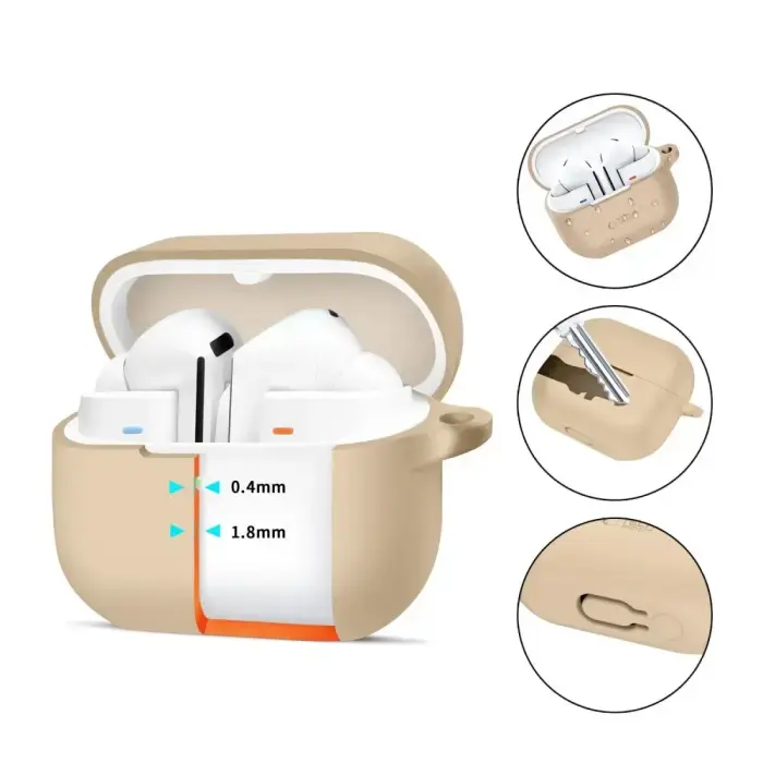 TECH-PROTECT SILIKONA ĀĶIS SAMSUNG GALAXY BUDS 3 | 3 PRO CAFFE LATTE Foto 2
