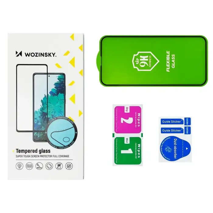 Wozinsky Full Cover Flexi Nano Glass Hybrid Screen Protector with frame for Samsung Galaxy S21+ 5G (S21 Plus 5G) black Фото num