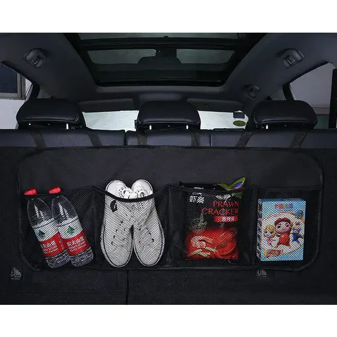 Car organizer for the rear seat backrest for the trunk black Фото num