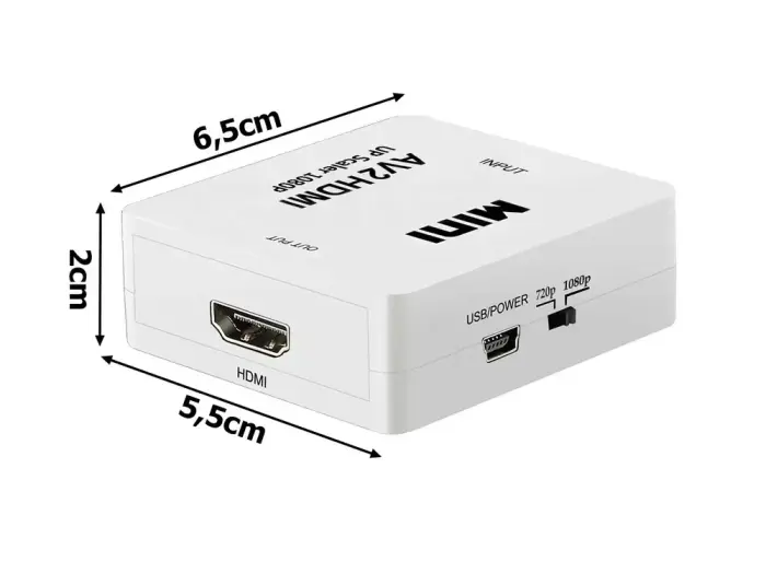 Fusion video signāla pārveidotājs no RCA uz HDMI (+Audio)balts Foto 3
