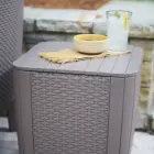 Garden table/storage box Luzon Flat Wicker beige Photo