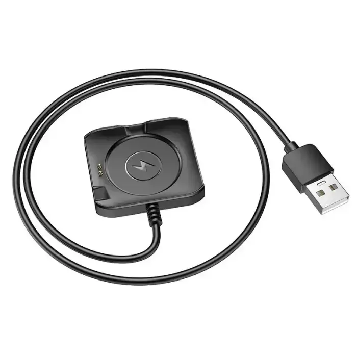 Charging cable for smartwatch Hoco 0,6 m Y28 black Photo
