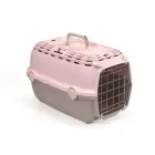 Transport cage Horizon 1 with metal door 48x32x30cm pink/gray Photo