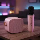 Blavec Portable Bluetooth Speaker WS-07 Karaoke Party - 5W with 2 microphones (WS07-2MP) pink Фото num