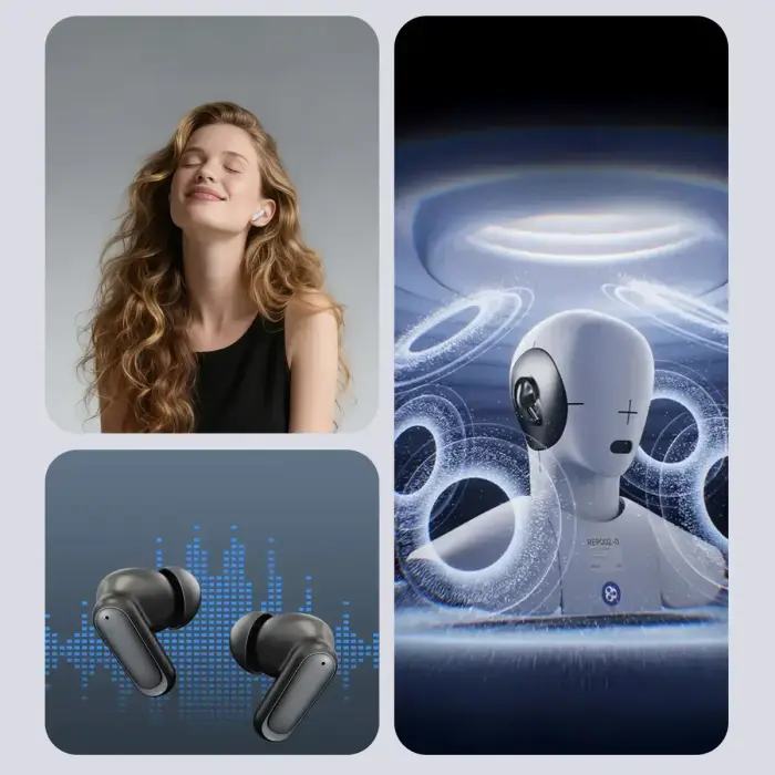 Blavec Bluetooth TWS Earphones BW-08 Speak AI (BW08SA-B) black Foto 11