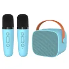 Blavec Portable Bluetooth Speaker WS-07 Karaoke Party - 5W with 2 microphones (WS07-2MBL) blue Фото num