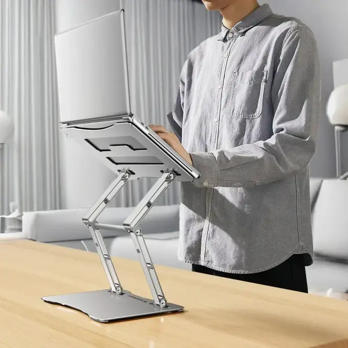 Wozinsky WRS-CPY75DSS Aluminum Laptop and Tablet Stand + Free Smartphone Stand - Silver Foto 32