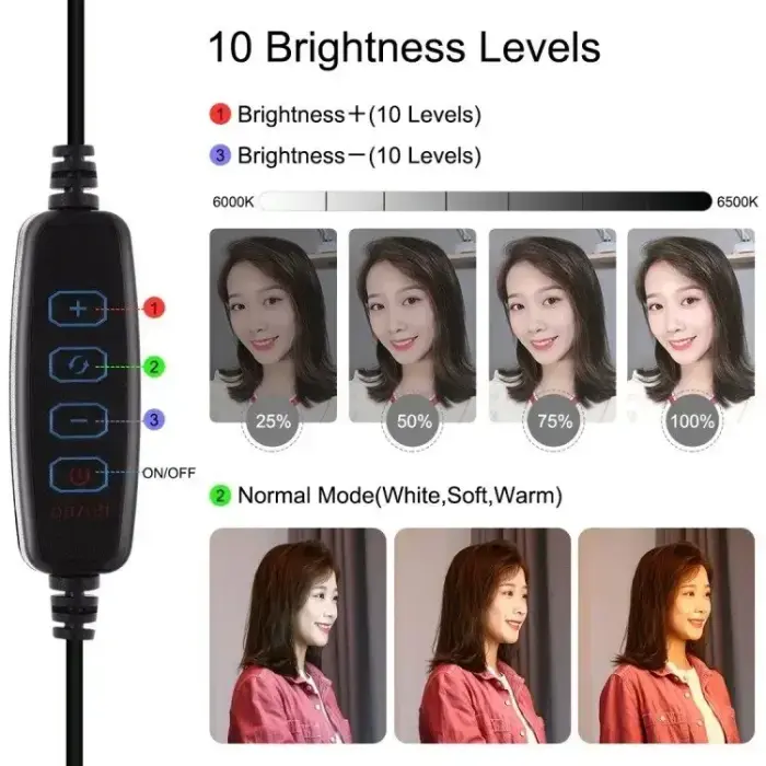 Ring LED lamp Puluz with adjustable base PU391 Photo