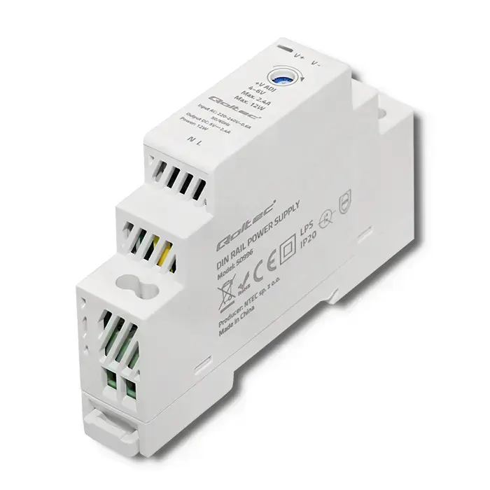Qoltec DIN rail power supply | 12W | 5V | 2.4A Фото num