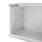 Qoltec RACK Cabinet 19" | 9U | 600 x 500 x 450 | Tempered doors | Hanging | Steel case | Lock | Grey Фото num