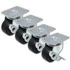 Qoltec Castors with brake for racks 19''| 4pcs. Photo