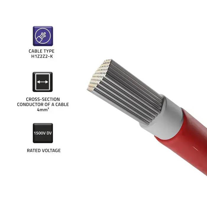 Qoltec Photovoltaic solar cable | 4mm² |  100m | red Foto 3