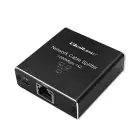 Qoltec Splitter mini SWITCH 1x2 port RJ45 | 1000Mbps | USB-C | Aluminium Photo