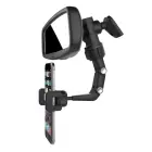 Adjustable car rearview mirror holder for smartphone black Foto 3