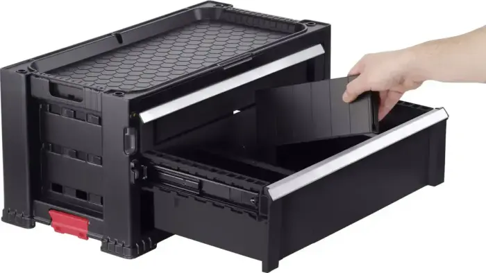 Instrumentu lāde ar 2 atviktnēm Drawers Tool Chest 56,2x28,9x26,2cm Foto 6
