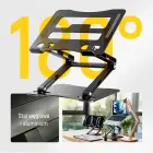 Wozinsky WRS-CPY75DSB Aluminum Laptop and Tablet Stand + Free Smartphone Stand - Black Фото num