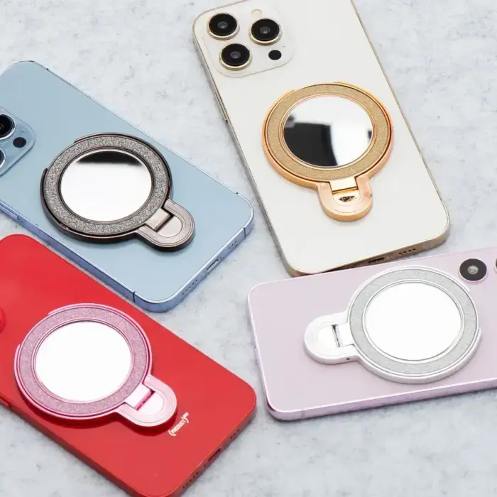 Phone stand CIRCLE MIRROR - stick-on - gold Foto 6