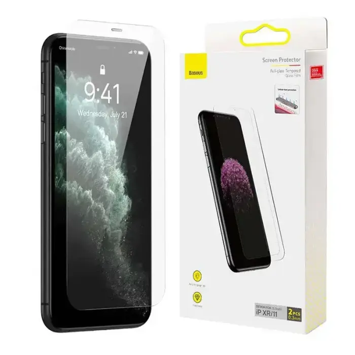 Baseus 0.3mm Full-glass Tempered Glass Film(2pcs pack) for iPhone XR|11 6.1inch Foto 6