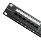 Qoltec Patch panel RACK | 24 ports | Cat 6 UTP | Black Foto 2