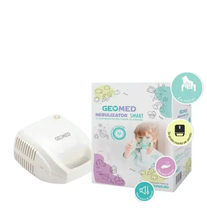 Geomed, Geomed, Nebulizers, With Compressor & Compact Design, For Adults & Children, Electric, Adult Mask, Child Mask, Mouthpiece, Air Tube & Medication Cup Photo