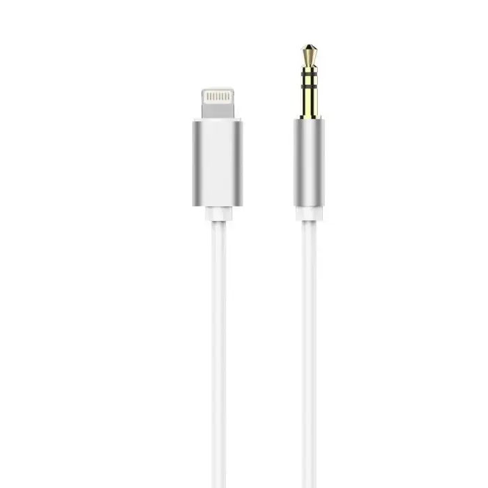 Cable AUX Lightning (male) to Jack 3,5 mm (male) white Photo
