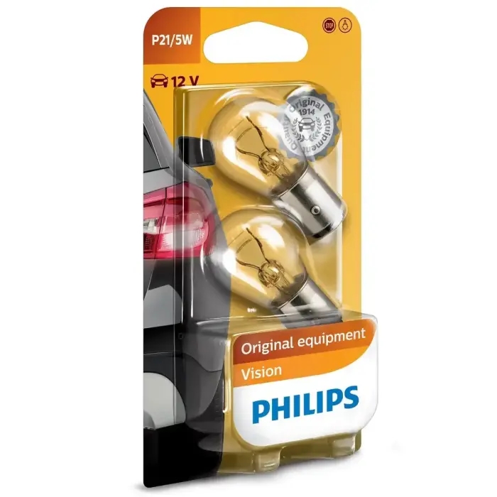 Philips P21/5W Car Bulb 2pcs 12V 21/5W 12499B2 Photo