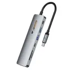 Док-станция Toocki Type-C 7in1 (серый) Фото num