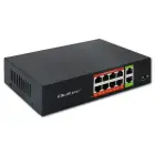 Qoltec FAST Ethernet PoE SWITCH | 8x RJ45 PoE | 2x RJ45 Uplink | 120W | 10/100 Mb/s Photo