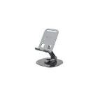 Devia folding holder stand EL243 for phone tablet rotating 360 gray metal Foto 1
