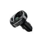 Baseus FM Transmitter T typed Bluetooth 2xUSB microSD (Black) Фото num