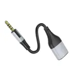 Borofone Cable BL19 Creator 2 in 1 - jack 3,5mm male to 2xjack 3,5mm female - 15 cm black Photo