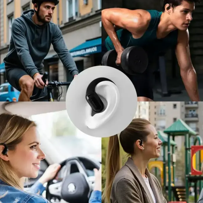 Bluetooth headphones 4smarts SkyBuds OWS with AI display, black Foto 10