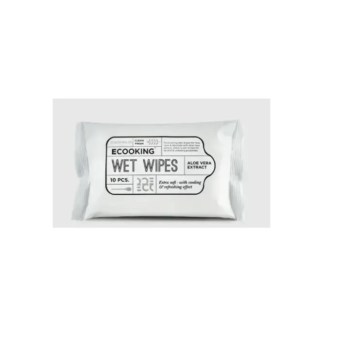 Ecooking, Ecooking, Aloe Vera Extract, Cleansing Wipes, For Face, 10 pcs Photo