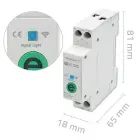 Qoltec Wi-fi DIN rail relay with electricity meter 63A| eWeLink by Sonoff | Wi-Fi | LED Фото num