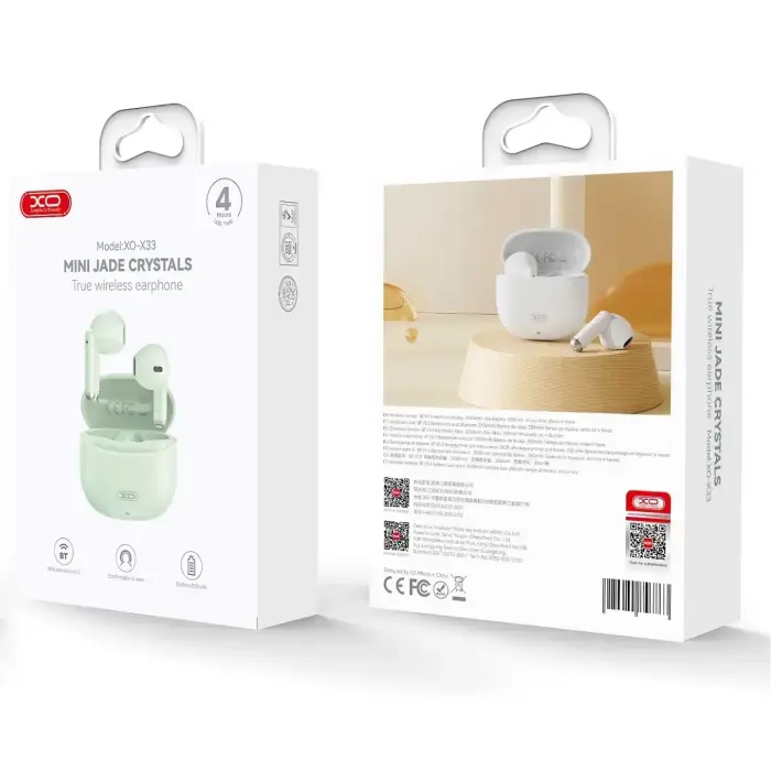 XO Bluetooth earphones X33 TWS green Фото num