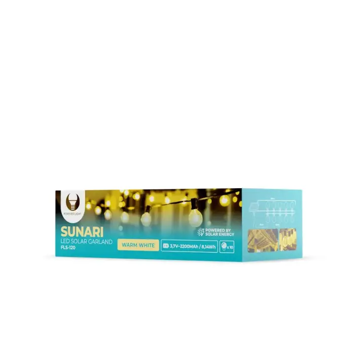 Forever Light LED Solar Garland SUNARI FLS-120 5,5m + 10 bulbs clear G40 IP44 Фото num
