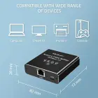 Qoltec Splitter Ethernet mini SWITCH 1x4 RJ45 | 1000Mb/s | USB-C | Aluminium Foto 3
