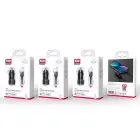 XO car charger CC48 2x USB 2,4A black + USB-C cable Фото num