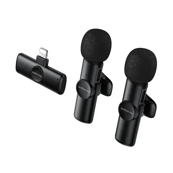 Borofone Lavalier wireless microphone BFK16A Winner Lightning black - 2 pieces Photo