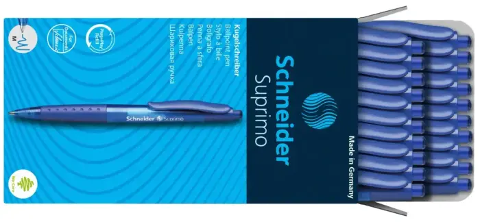 Lodīšu pildspalva SCHNEIDER SUPRIMO 1.0mm zila tinte Photo