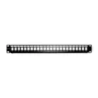 Qoltec Patch panel RACK | 24 ports | UTP blank | Black Foto 1