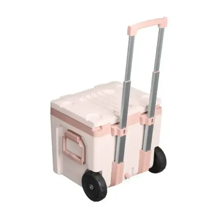 Aukstuma kaste ar riteņiem The Easy-Carry Outdoor Wheeled Cooler 47L gaiši rozā  Foto 7