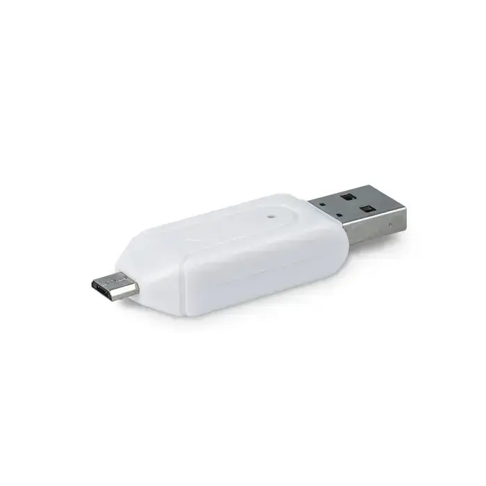 Forever USB + Micro USB Card Reader SD + MicroSD White Photo