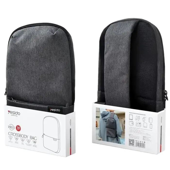 YESIDO WB33 WATERPROOF BACKPACK 7 INCHES GREY Фото num